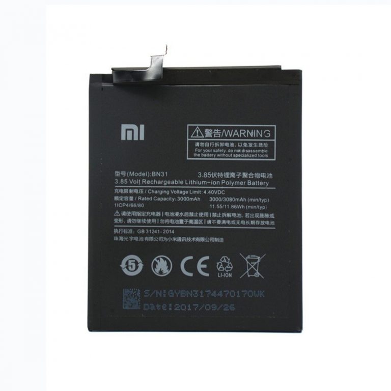 باتری اورجینال Xiaomi Mi 5X/BN31/Redmi Note 5A Pro